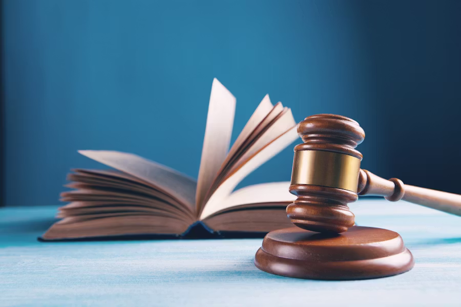 Gavel and law books representing ethical legal advocacy