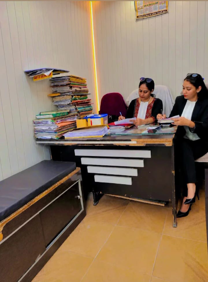 Tyagi & Associates advocates at work in chamber — case files, drafting and client counsel in Ghaziabad